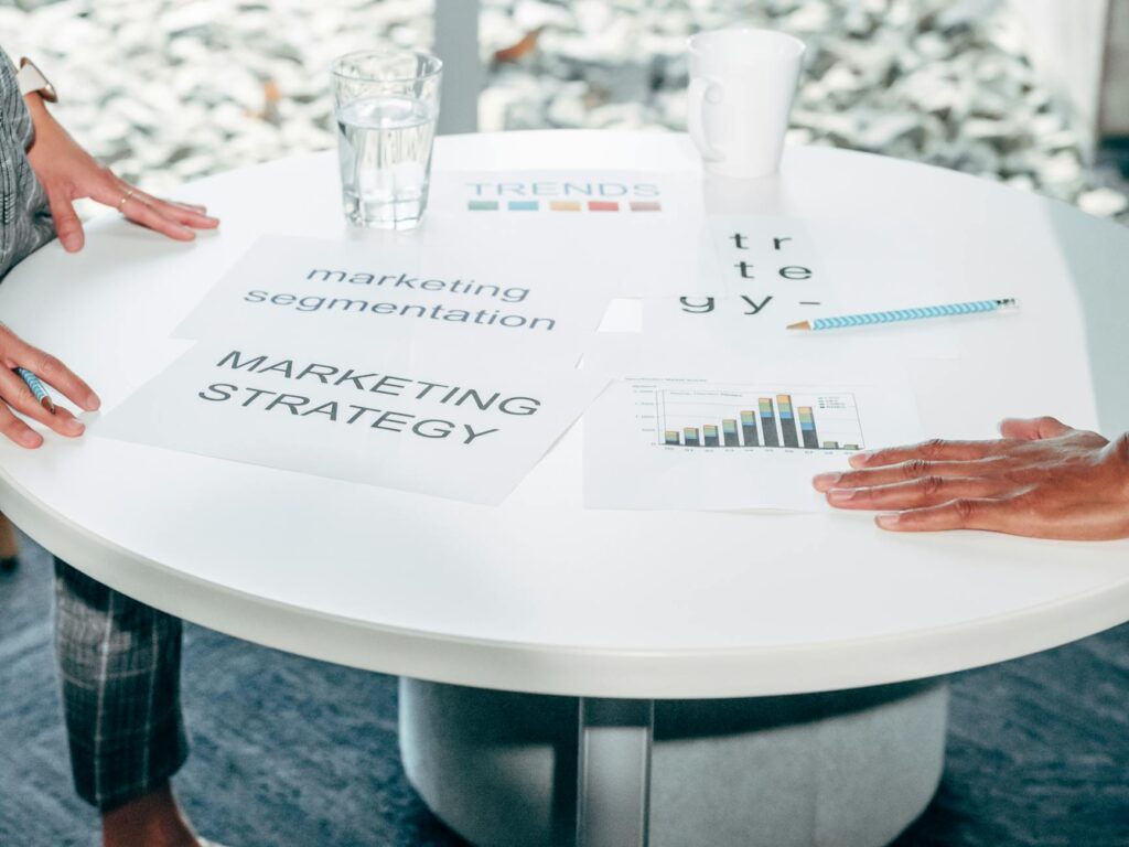 people discuss strategy documents